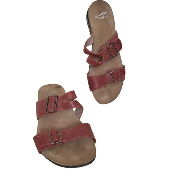 Dansko Womens Brown Rosie Sandals Waxy Burnished Tan Leather Size 39 - Picture 9 of 11